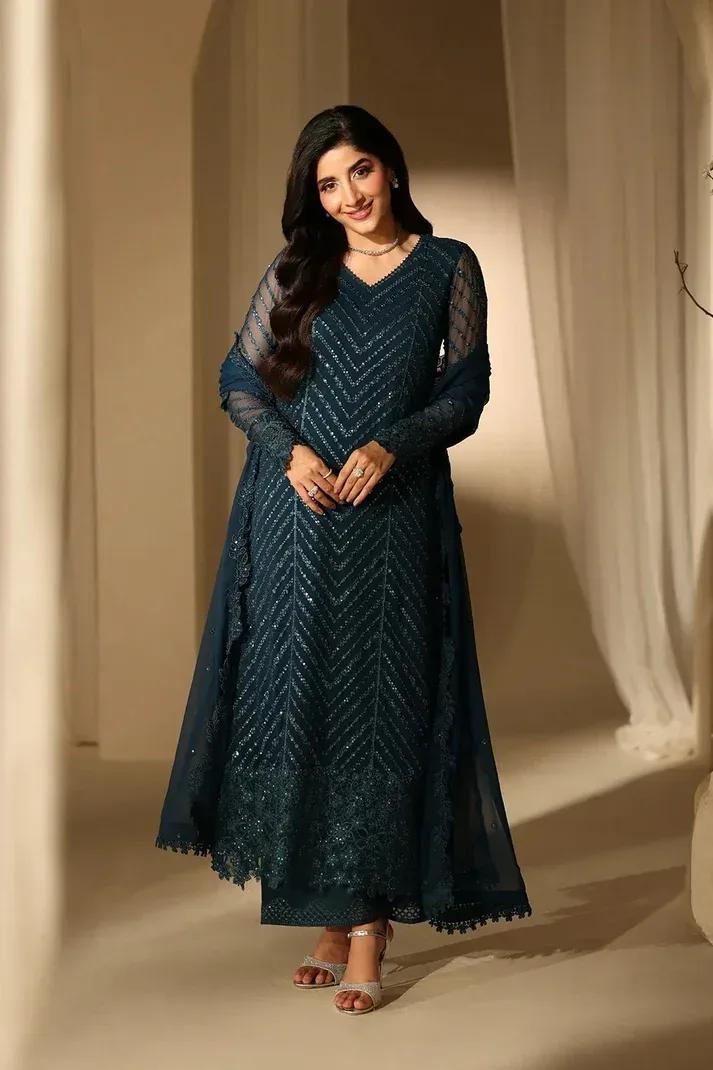 Azure Luxe Eid Edit'26 Design 01 - Sequins Embroidered Unstitched 3 Piece